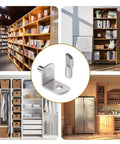 Upgrade Your Storage Game With These 60 Piece Nickel Plated Zinc Shelf Pegs And Cabinet Support Pins in various organized spaces.