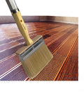 Heavy Duty 5 Inch Paint Brush With Screwed Extended Handle For Decks And Fences Stain Block Poly Bristle Blend Ideal For Walls Masonry And Large Painting Projects Pack Of 6 used on deck surface