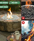 10 Pound Fire Pit Glass Beads Three Quarter Inch Crystal Luster for Fire Pit Tables, showing eco-friendly features