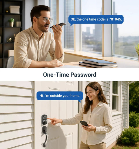 Fingerprint Deadbolt Lock With Handle Set In Black Delivering Keyless Entry Smart Security That Accepts Multiple Passwords Plus One Time Guest Codes For Hassle Free Family Living So You Can Finally Stop Hiding Spare Keys Under The Welcome Mat