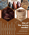 Zoomed view of 218 Yards Top Shelf Waxed Leather Thread With Heavy Duty Sewing Needles for leather sewing and repairs.