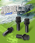 BMW 14x1.25 Lug Bolts Black Beefed Up 20 Pack 28mm Shank Conical Seat For 2014 And Newer displayed on green background