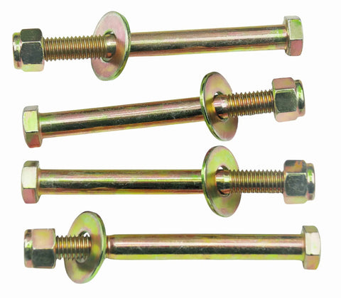 Beefy Half Inch Hex Head Bolt With Nylon Lock Nut And Large Washer Kit In Colored Galvanized Alloy Steel Grade Five Four Pack For Heavy Duty Projects And Reliable Fastening, bolts shown