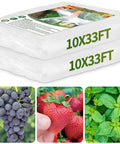 Two Pack Ultra Fine Garden Netting 10x33Ft See Through Insect Barrier For Protecting Veggies Fruits Flowers And Plants
