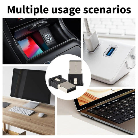 USB LED Interior Car Light With Adjustable Brightness And 8 Color Options Type C Plug 5V DC Atmosphere Lamp shown in various usage scenarios.