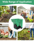 3L Handheld Lawn And Garden Spreader For Easy Seeding And Fertilizing in garden scenes with adjustable flow control