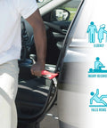 Portable Car Door Grab Bar With Window Breaker And Seat Belt Cutter For Adults And Seniors, Non Slip Grip, Lightweight Vehicle Support Handle For Getting In And Out, Emergency Safety Tools used on car door