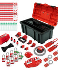 OSHA Compliant Lockout Tagout Kit With 85 LOTO Devices And Durable Toolbox Includes Locks Breaker Valve Lockouts and Tags