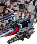 1 Spool Hydraulic Log Splitter Valve With 25 GPM Flow And 3626 PSI installed on wood splitter next to logs