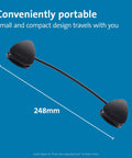 Document Holder For Typing On Laptops And Monitors With Flexible Gooseneck Copyholder Compact 9.75 Inch Black Portable