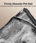 Filter of Large Pet Air Purifier for Homes Up To 4200 Sq Ft With 7 Stage H13 HEPA Filter, showing pet hair absorption.