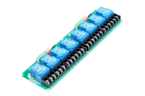 8 Channel Relay Module With Optocoupler Isolation for PLC Automation Control with 30A load capacity and high low triggering
