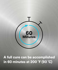 Epoxy Adhesive 2216 Part B/A cure time 60 minutes at 200°F (93°C)