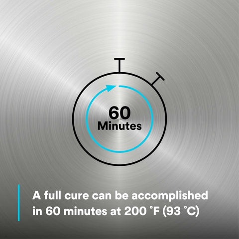 Epoxy Adhesive 2216 Part B/A cure time 60 minutes at 200°F (93°C)
