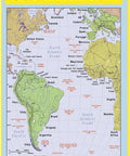 Atlantic Ocean Map 24x36 Laminated Wall Poster For Classrooms And Homes With Vivid Colors And Bright Imagery That Pops
