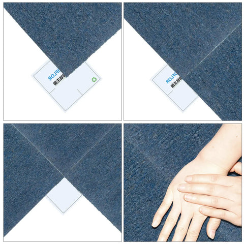 Blue 20 Pack 20x20 Inch Carpet Tiles With Stickers, Reusable, PVC Backed, Slip-Resistant, Non Slip Backing, Waterproof.