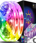 130ft Bluetooth RGB LED Strip Lights With App Control And Remote Music Sync Color Changing LED Tape 20 Colors 6 Modes on box
