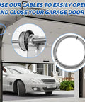8 Ft 6 In Garage Door Cable Replacement Kit For 7 Ft Doors - heavy duty wires installed in garage showing car underneath