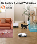 A12 Pro Robot Vacuum And Mop Combo With Self Emptying Station For 60 Days LiDAR Mapping No Go Zones WiFi Alexa Ready Remote Control