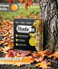 Fluorescent Light Covers For Ceiling Lights 4 Pack Magnetic 2x4 Ft Autumn Leaves design packaging near tree with leaves.