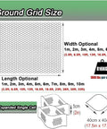 Diagram showing Gravel Driveway Stabilizer Grid With Drainage Holes For Grass Paver System dimensions and weight capacity.