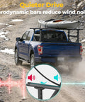 Adjustable Aluminum Truck Ladder Rack With Side Bar Clamp On No Drill Install Fits F150 Silverado Ram Sierra Heavy Duty 1100 Lbs Capacity Haul Ladders Kayaks Bikes With Quick Release Knobs And 4 Position Height 19 To 25 Inches, blue F-150 with kayak