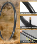 Set Of 2 24x1 3/8 Wheelchair Tires And Tubes For 21 Inch Rims Puncture Resistant Folding Street Bike Tire Sets 37-540 details