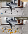 Heavy Duty PET Chair Mat For Carpeted Floors 32 X 48 Inches Hard Material Desk Floor Protector under office chair