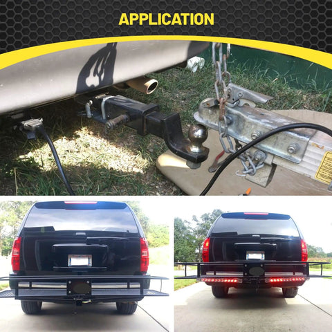 10Ft Trailer Side 4 Pin Flat Wiring Harness With Jacketed Cable Heavy Duty 18AWG used on vehicle trailer hitch