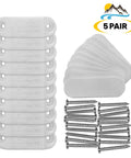 Magnetic RV Door Holder Set White Five Pairs For Secure Trailer Door Closure with Mounting Hardware and Double Sided Tape