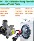 Upgraded Washer Drain Pump Assembly WH11X34742 For Frigidaire FFTW4120SW Washing Machine with wiring and drain hose