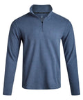 Mens Lightweight Quarter Zip Fleece Pullover For Gym And Running Soft Breathable Grid Fleece Athletic Top Cozy Yet Rugged Layering Shirt Size Medium Blue Slate