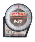 Slick Magnetic Base Angle Finder Protractor Gauge With Crisp Analog Dial Display for precision angle readings from 0 to 90 degrees.