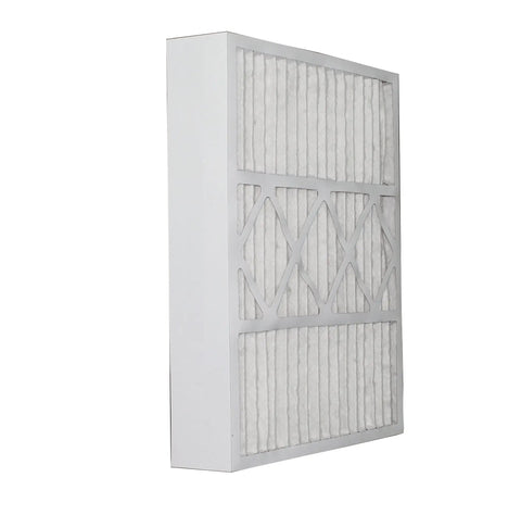 Side view of 20x25x5 MERV 13 air filter for allergies dust pet dander and smoke, universal fit 4-inch slot, compatible with Lennox systems.