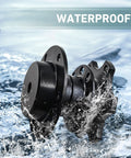 Universal Steering Wheel Quick Release Adapter With Six Hole Racing Hub Mounting Kit Rust Proof Alloy in water, showcasing waterproof feature.