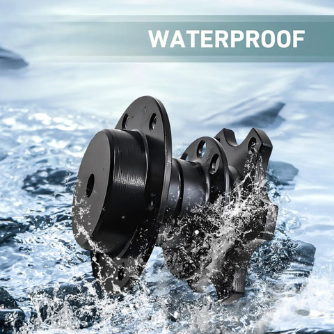 Universal Steering Wheel Quick Release Adapter With Six Hole Racing Hub Mounting Kit Rust Proof Alloy in water, showcasing waterproof feature.
