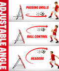 Rebounder Net For Soccer And Football Portable Adjustable Angle Practice Net With Twist Lock Angles for training drills