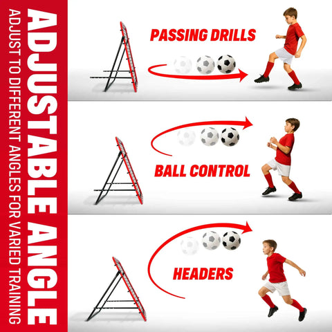 Rebounder Net For Soccer And Football Portable Adjustable Angle Practice Net With Twist Lock Angles for training drills