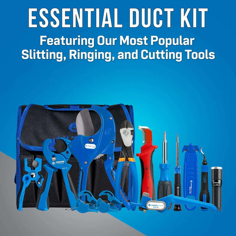 Pro Grade Heavy Duty 14-Piece Fiber Optic Duct Kit With Precision Tube Cutters And Versatile Tools; toolkit with various ducting tools