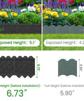 Comparison of 30Ft Plastic Landscape Edging Border With 5.1 Inch Exposed Height, 6.73 Inch Total Height, and another edging border.