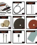 WEN 23103 variable-speed rotary tool with carrying case and 100+ accessories, front view