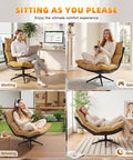 Big Comfy Rocking Swivel Chair With 360 Degree Spin And Adjustable Backrest in use for working, gaming, relaxing, and sleeping.