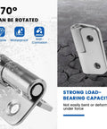 4 Pack 1.5 Inch Stainless Steel Lift Off Hinges With Screws Detachable Slip Joint Flag Hinges for durability and load capacity