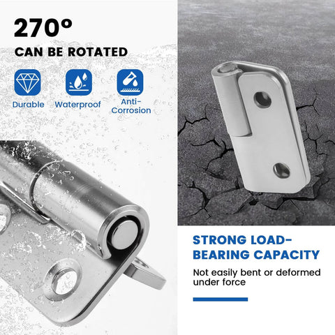 4 Pack 1.5 Inch Stainless Steel Lift Off Hinges With Screws Detachable Slip Joint Flag Hinges for durability and load capacity