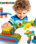 Child playing with Interlocking Gears Kit For Kids With Tote Bag Hands On Fun 100 Colorful Pieces For Sensory Play Fine Motor Skill Building Preschool STEM Toys Developmental OT Therapy Tools For Boys And Girls