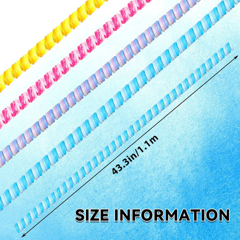 No Chew Spiral Cable Protectors For Pets 43.3 Inch Cord Guards in bright colors with size information on blue background