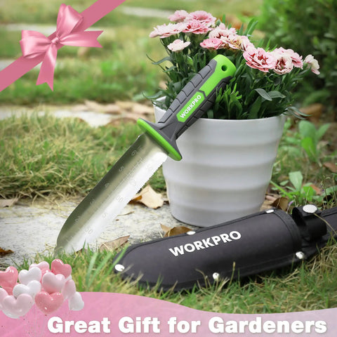 Hori Hori Garden Knife With 7 Inch Stainless Blade Dual Edge For Weeding Digging Planting Ergonomic TRP Handle
