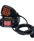 UV-25X2 Second Gen Mini 25 Watt Dual Band Base Station Radio with RJ45 microphone, displaying frequency settings.