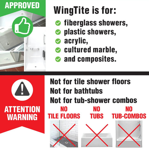 Shower Drain Replacement Kit With Top Install Chrome SD1000 approved for various shower materials, not for tile or tubs