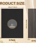 2 Pack 300x400mm Diy PC Case Dust Filter Nylon 80 Mesh With Magnetic Strip size chart, showing dimensions and magnetic strips